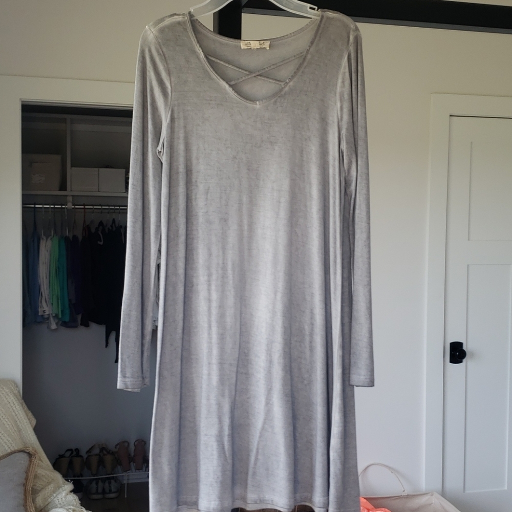 Grey t-shirt dress